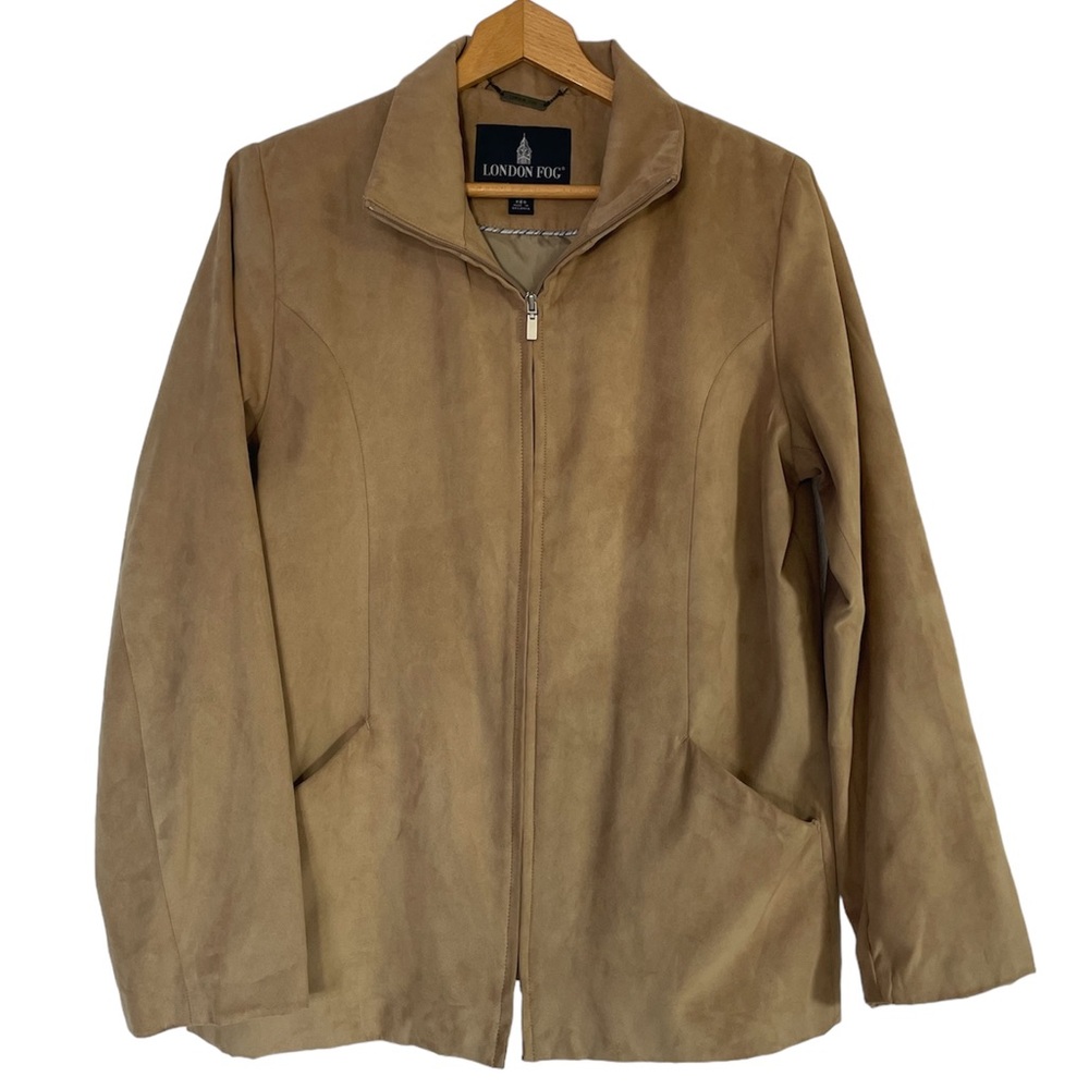 London Fog Vintage Men’s Tan Suede Jacket Sz L